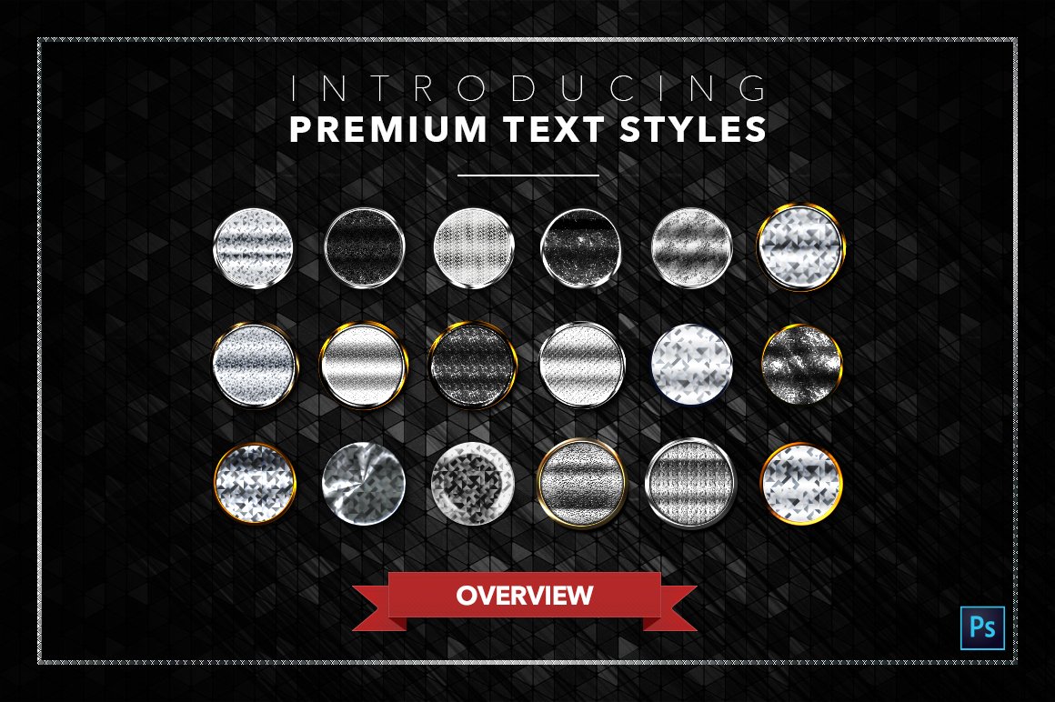 diamond and metal text styles pack three overview 499