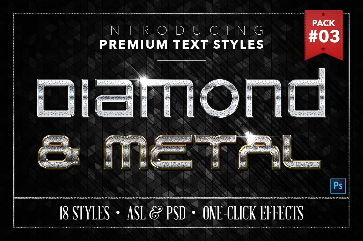 Diamond & Metal #3 - 18 Text Stylescover image.