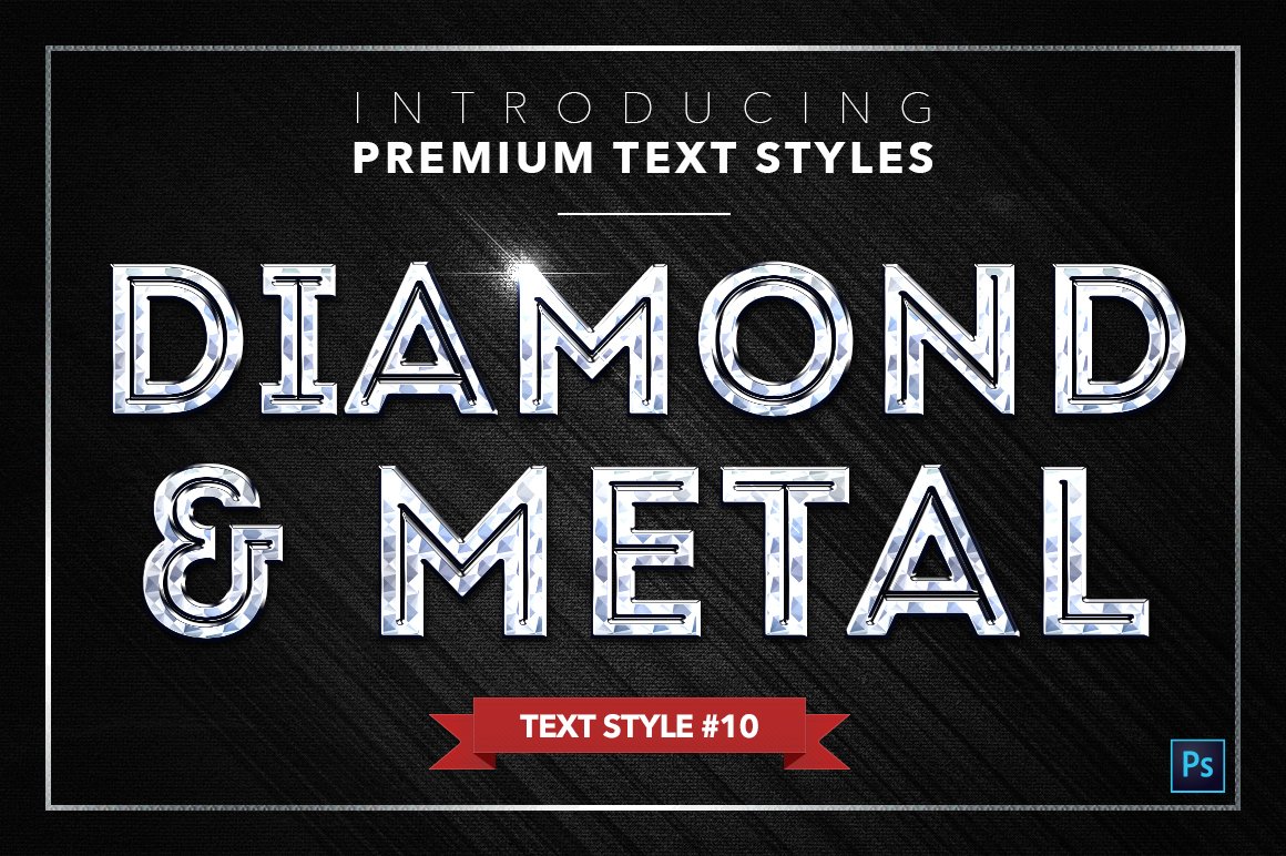 diamond and metal text styles pack two example10 450