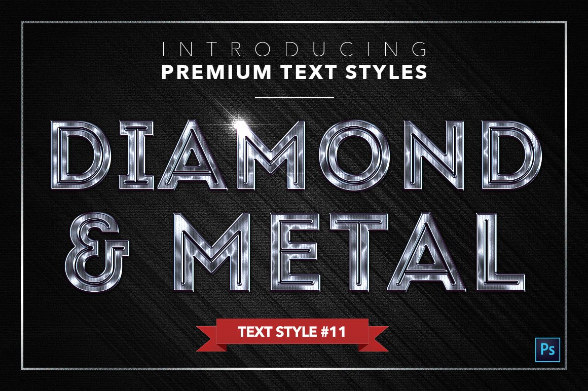 diamond and metal text styles pack two example11 498