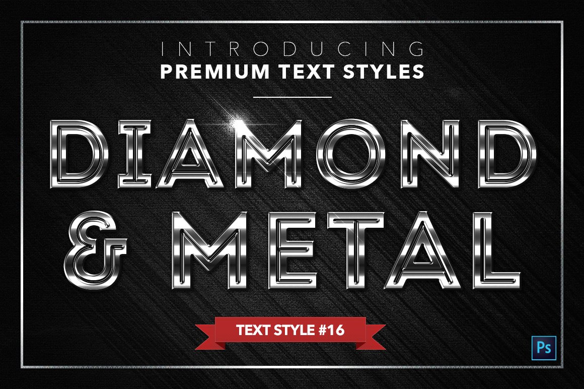 diamond and metal text styles pack two example16 326