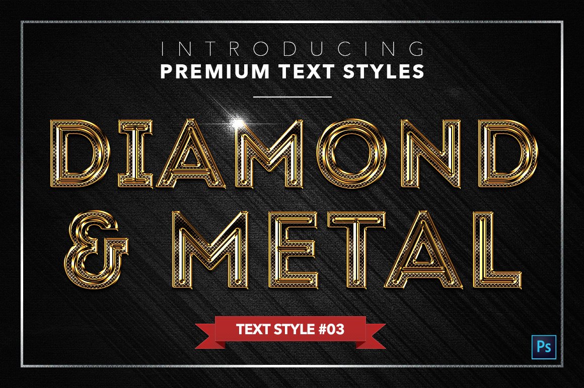 diamond and metal text styles pack two example3 947