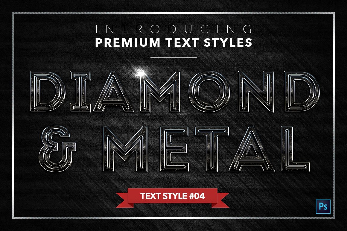diamond and metal text styles pack two example4 947