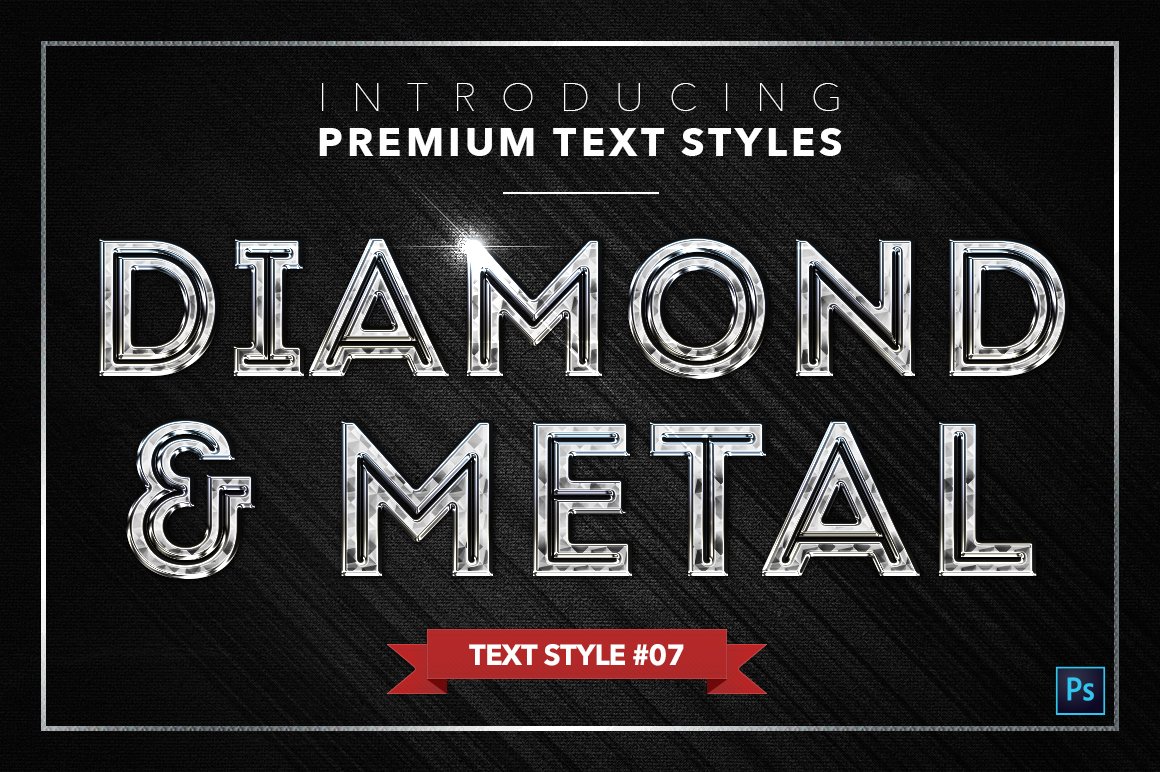 diamond and metal text styles pack two example7 556