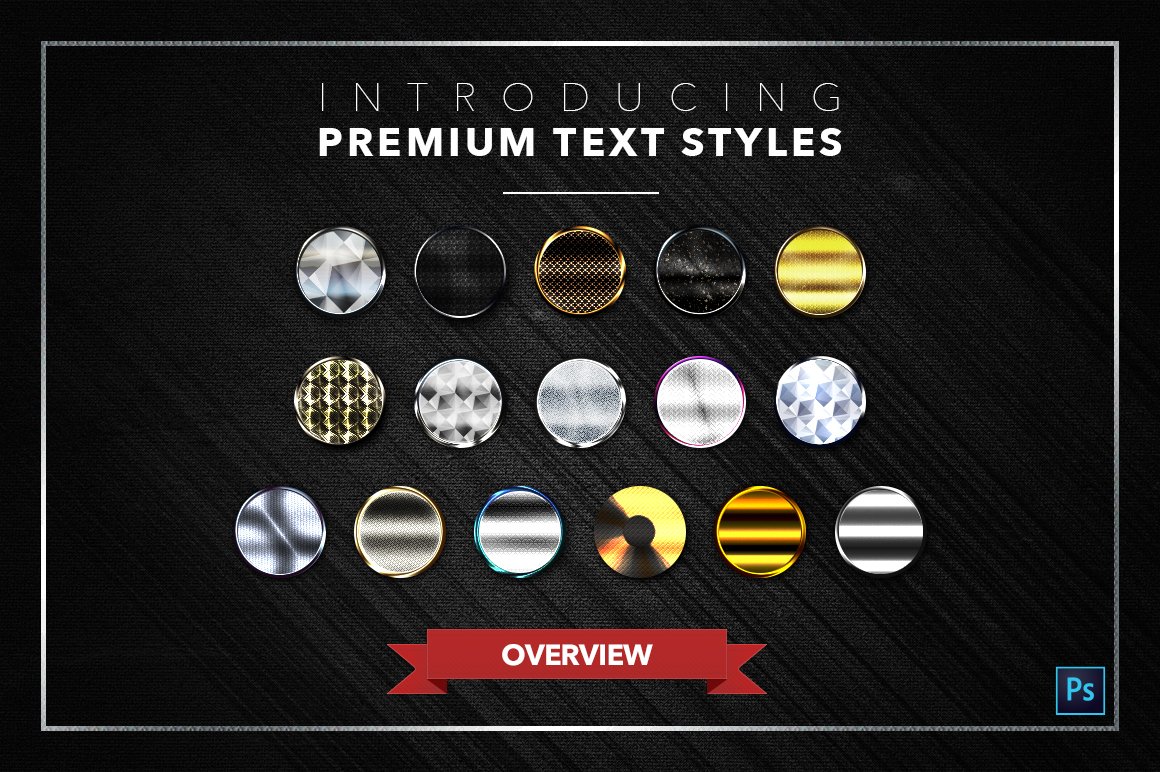 diamond and metal text styles pack two overview 1