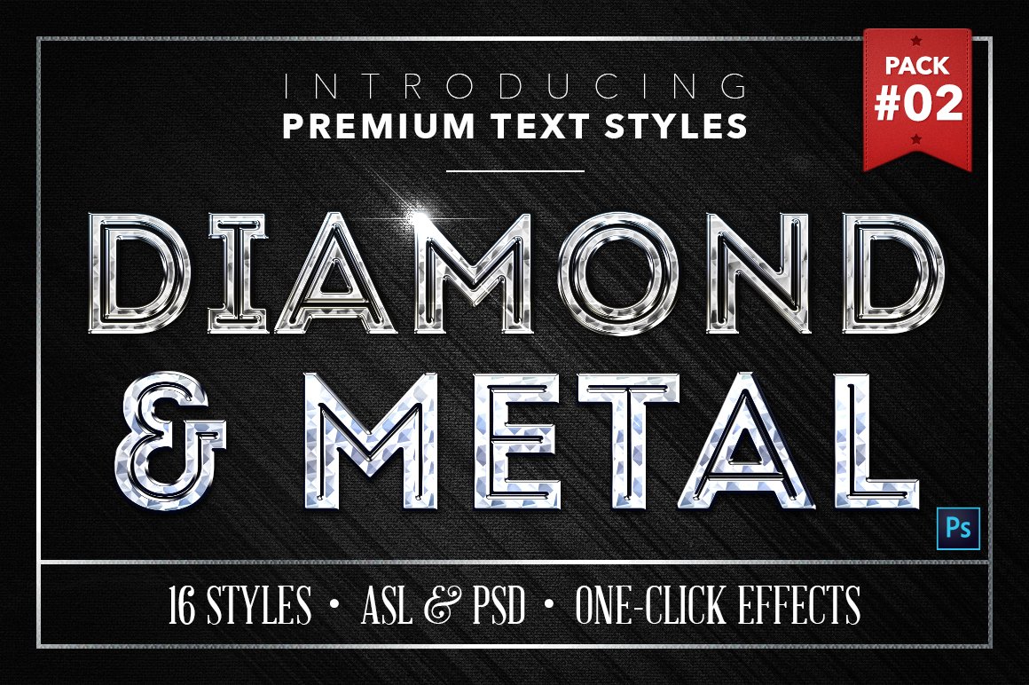 Diamond & Metal #2 - 16 Text Stylescover image.