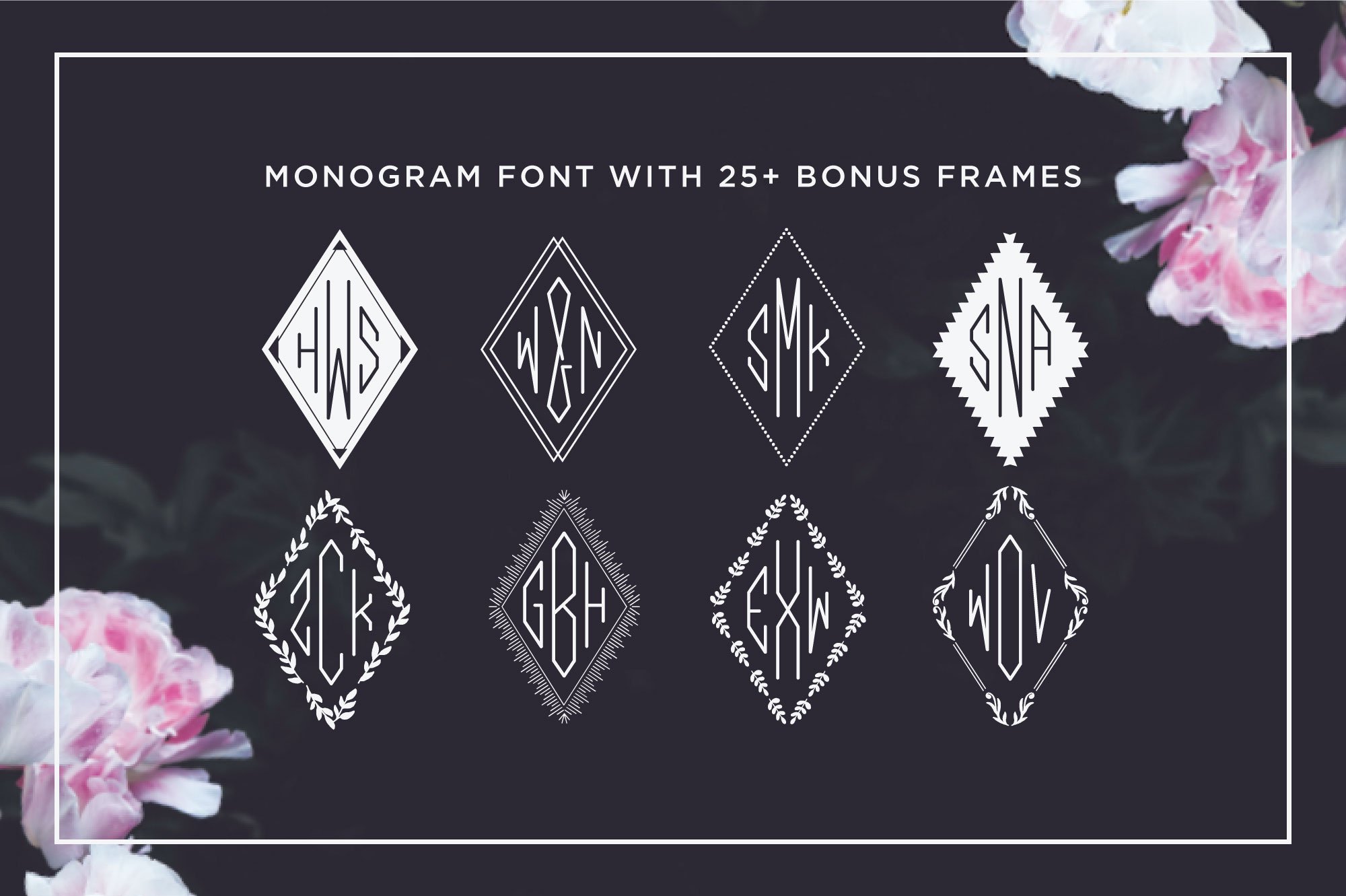 Diamond Monogram Font preview image.