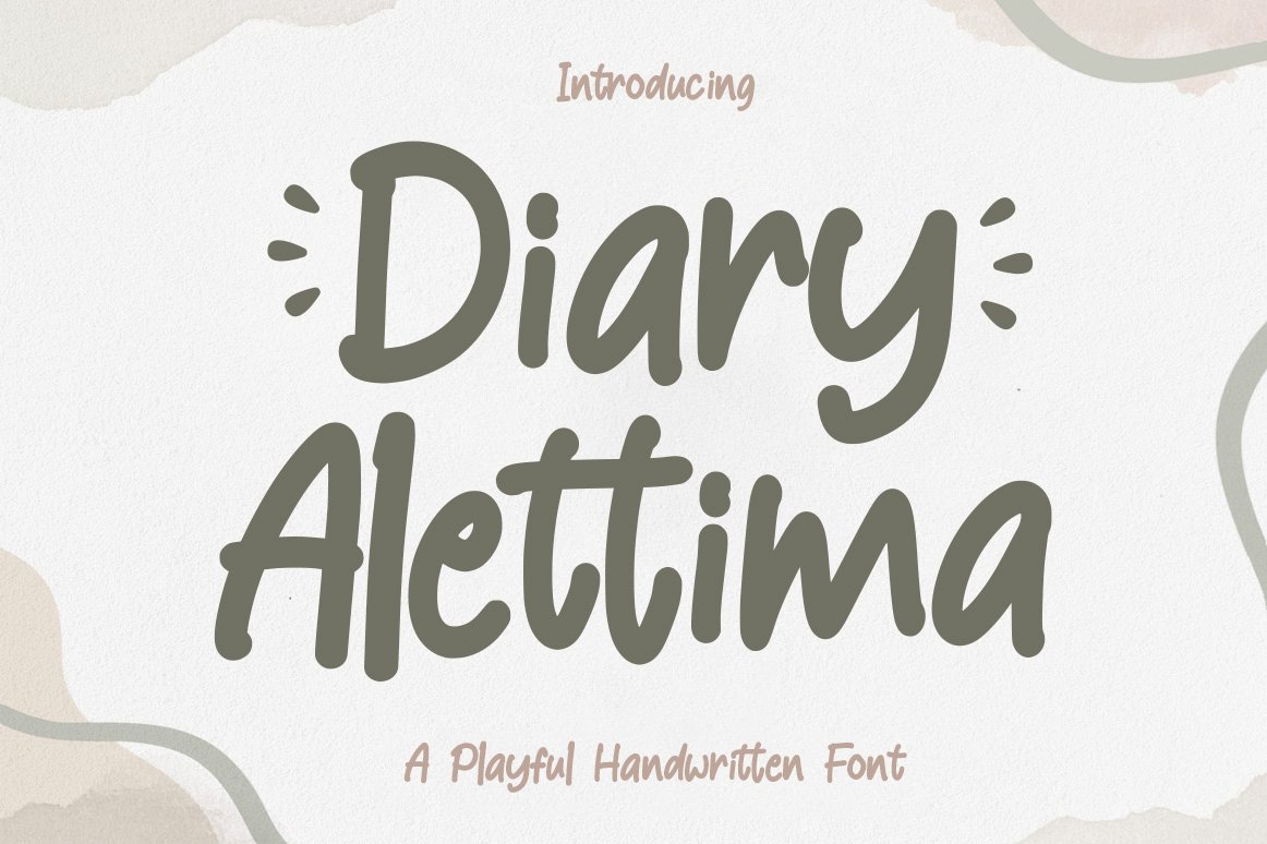 Diary Alettima - Handwritten Font cover image.