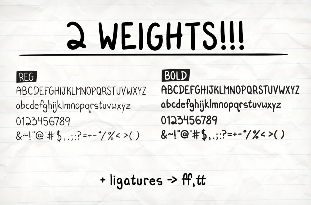 Wimpy Kid Diary Handwritten Font MasterBundles