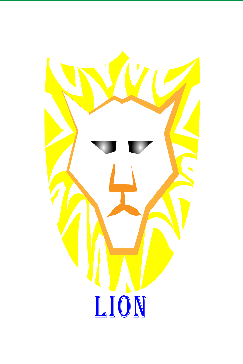 LION - TShirt Print Design pinterest preview image.