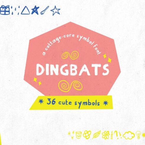 Dingbats Handwritten Symbol Typeface cover image.