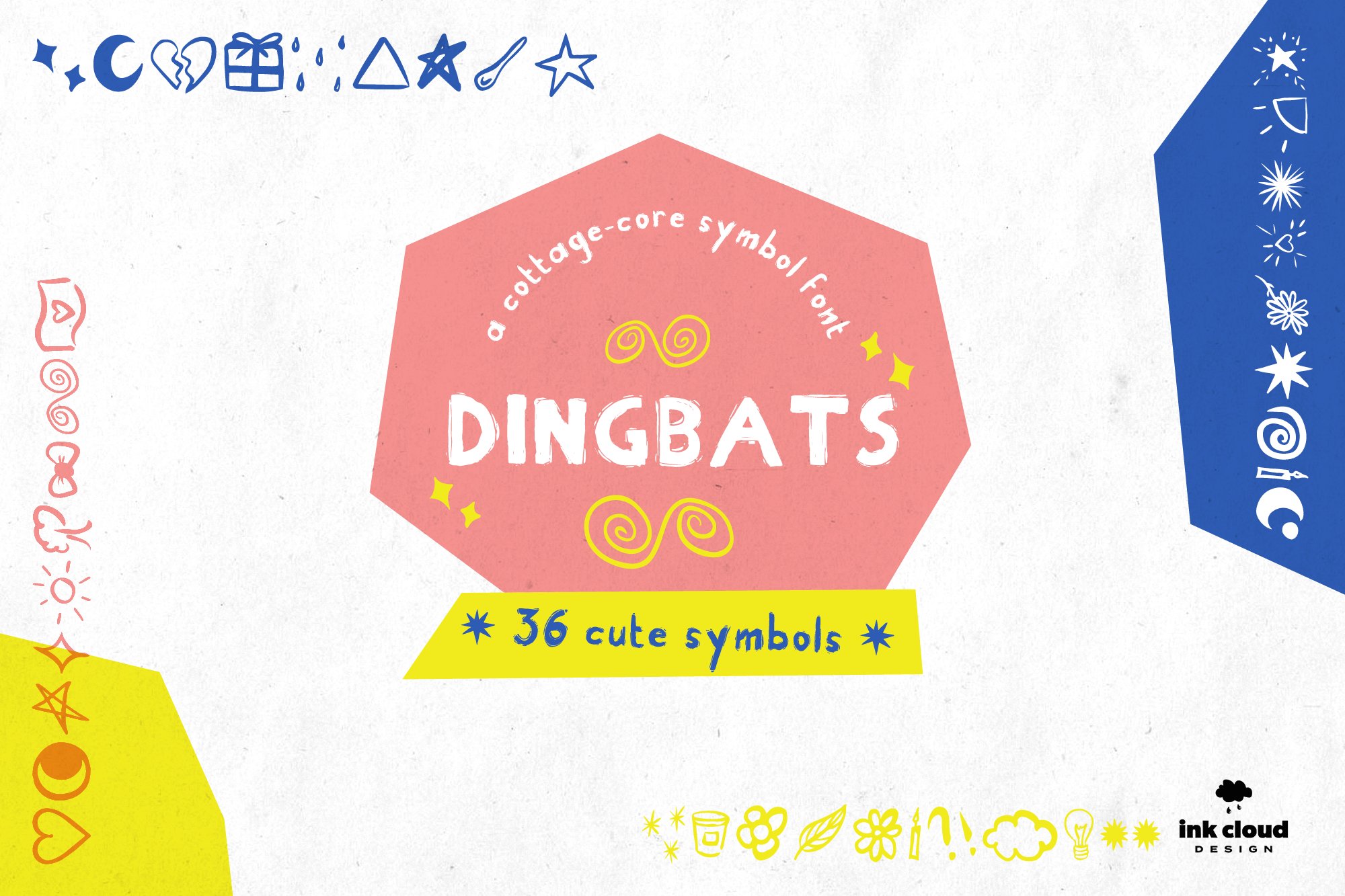 Dingbats Handwritten Symbol Typeface cover image.