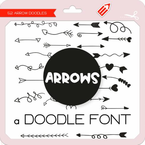 Arrow Doodles - Dingbats Font cover image.