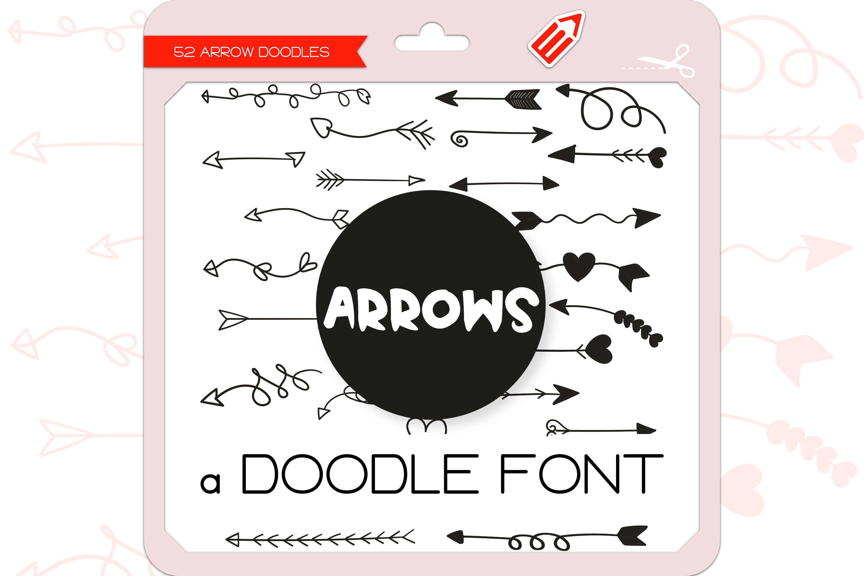 Arrow Doodles - Dingbats Font cover image.