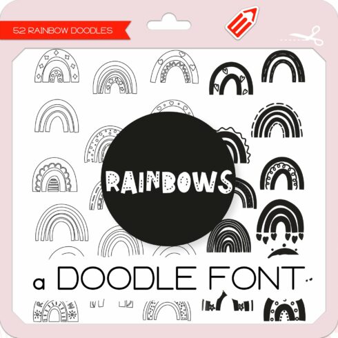 Rainbow Doodles - Dingbats Font cover image.