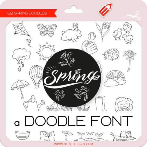 Spring Doodles - Dingbats Font cover image.