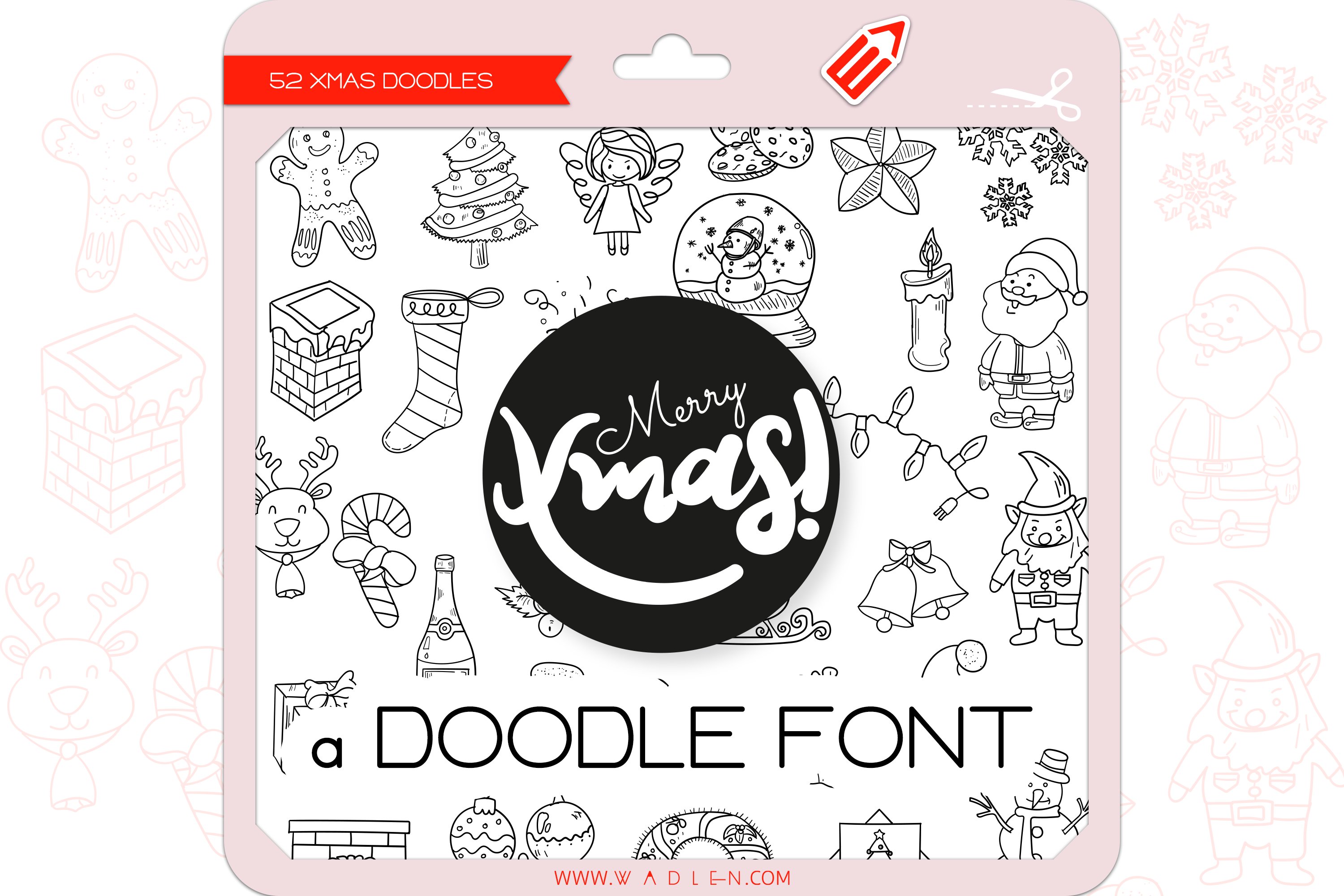 Xmas Doodles - Dingbats Font cover image.