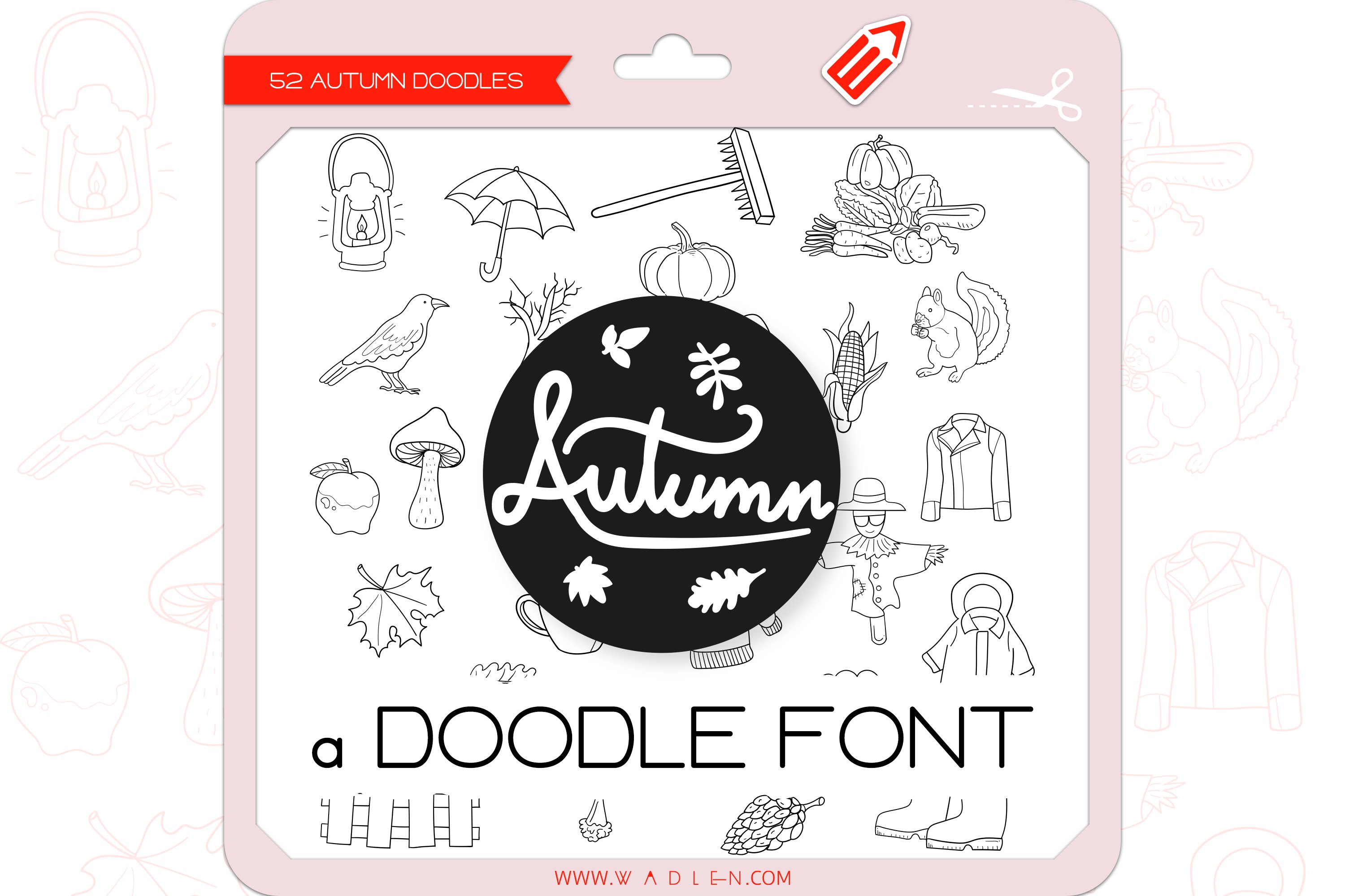 Autumn Doodles - Dingbats Font cover image.