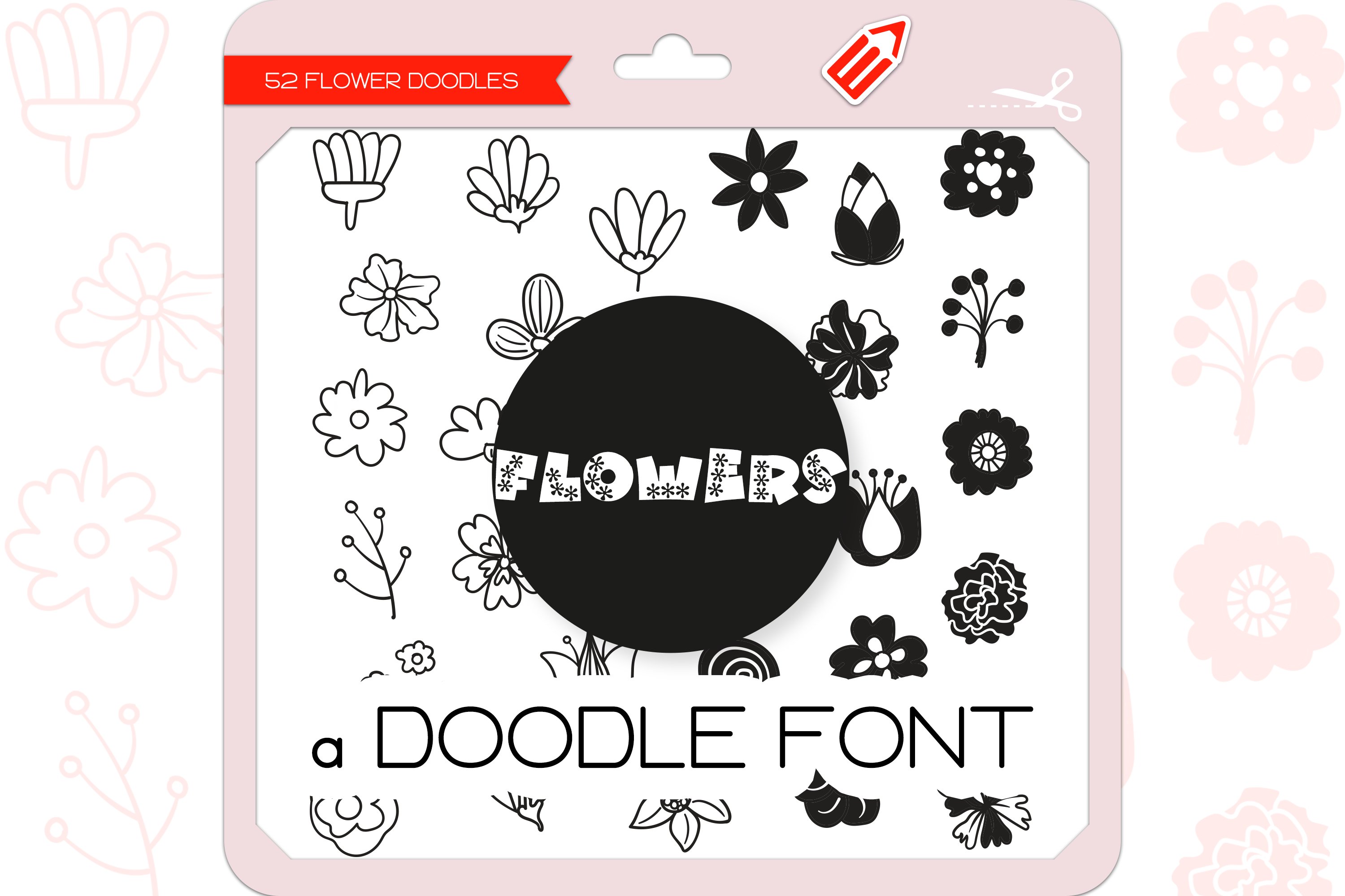 Flower Doodles - Dingbats Font cover image.