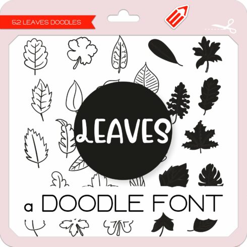 Leaves Doodles - Dingbats Font cover image.