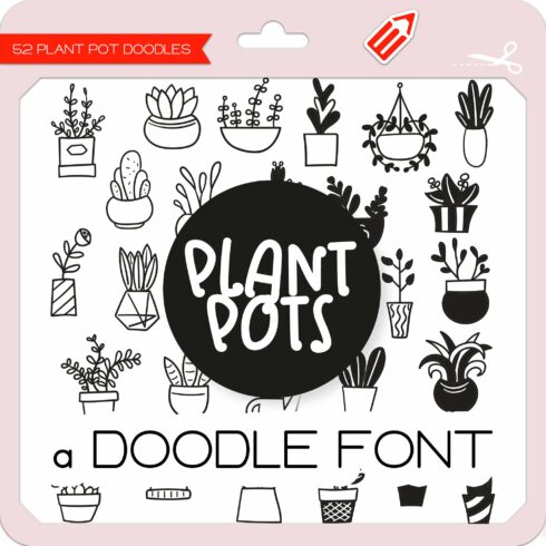 Plant Pot Doodles - Dingbats Font cover image.