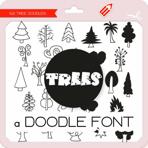 Tree Doodles - Dingbats Font cover image.