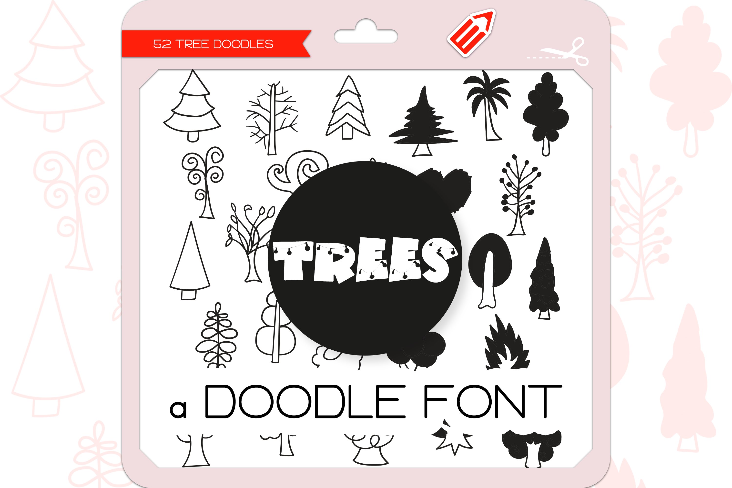 Tree Doodles - Dingbats Font cover image.