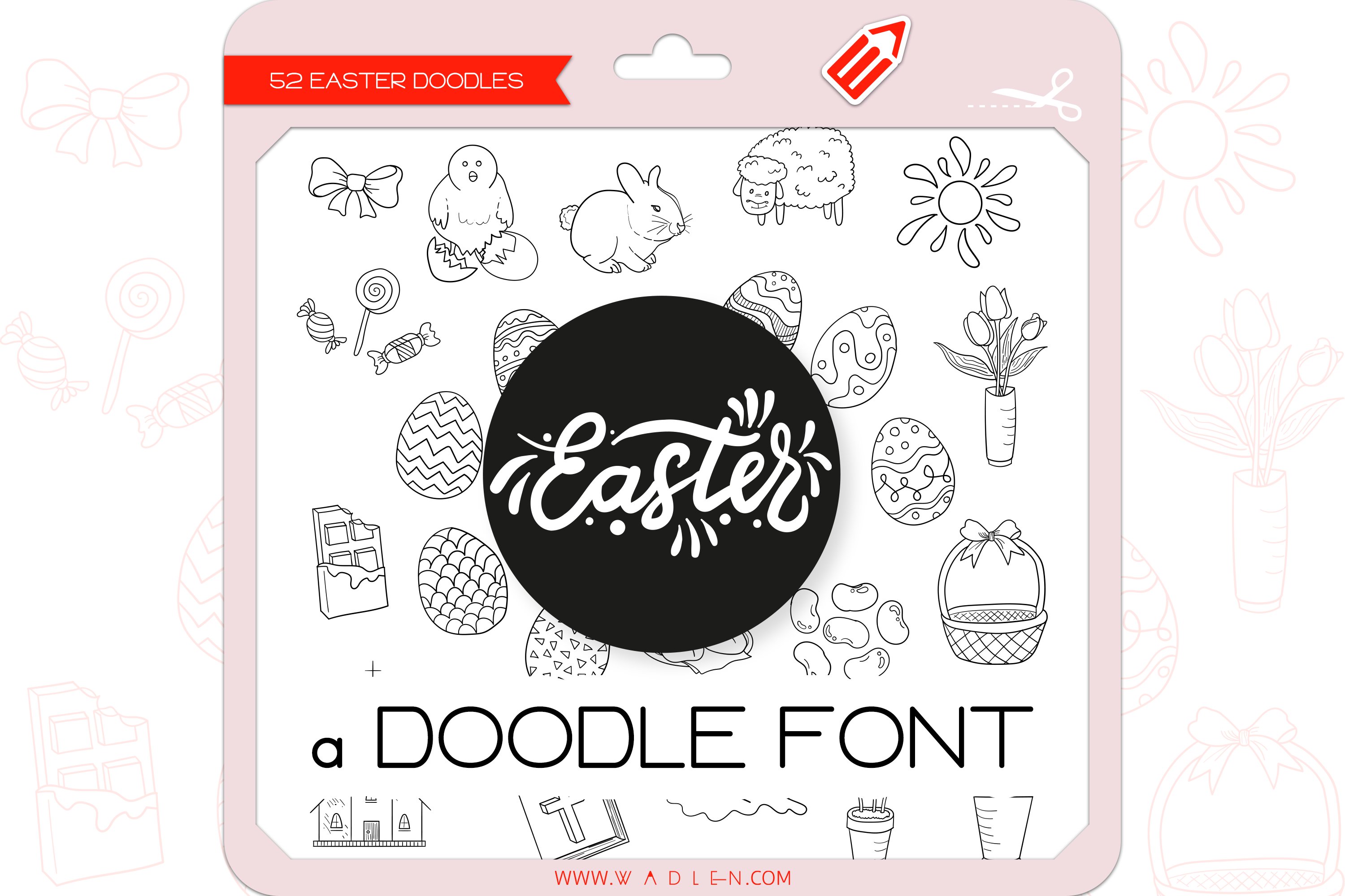 Easter Doodles - Dingbats Font cover image.