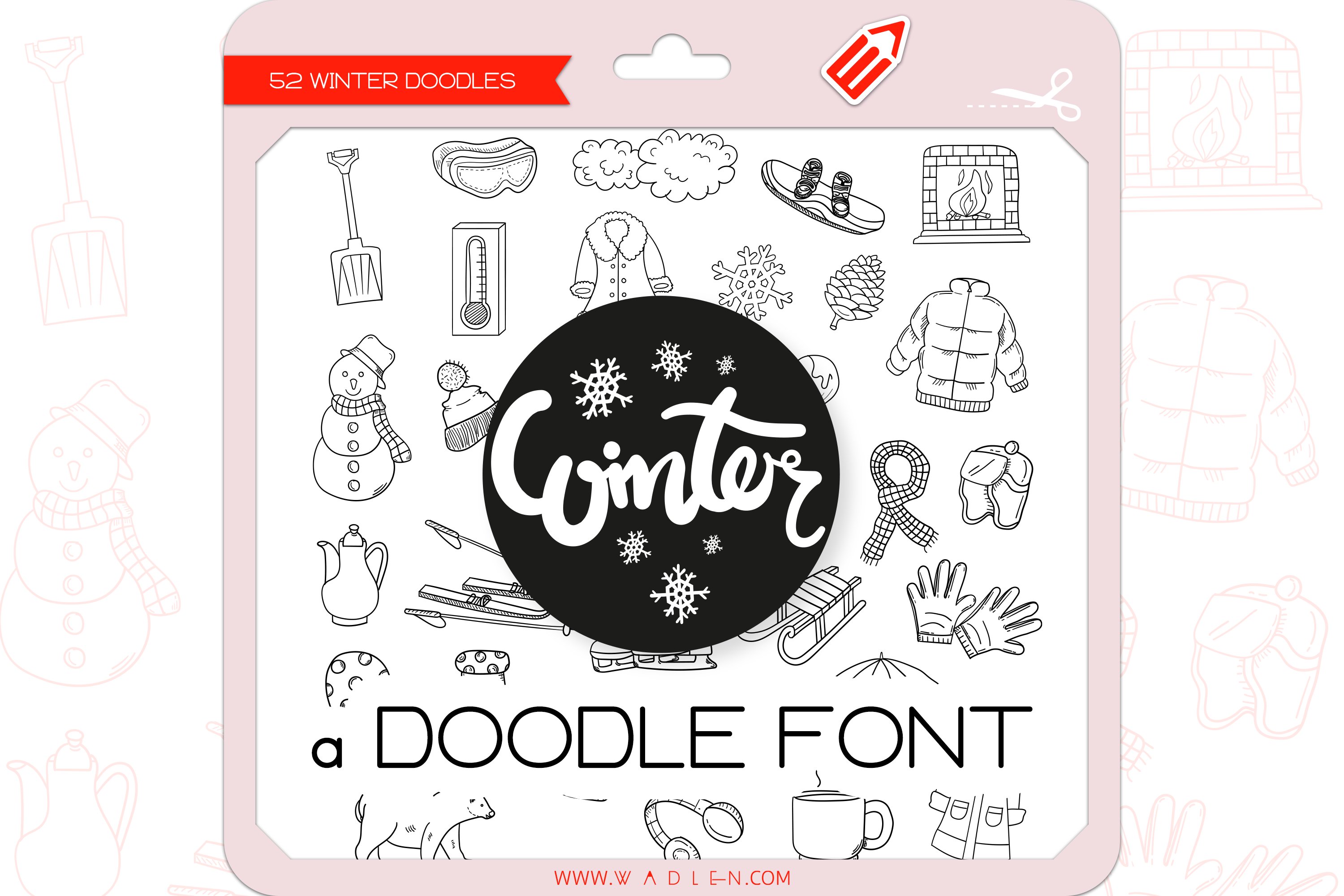 Winter Doodles - Dingbats Font cover image.