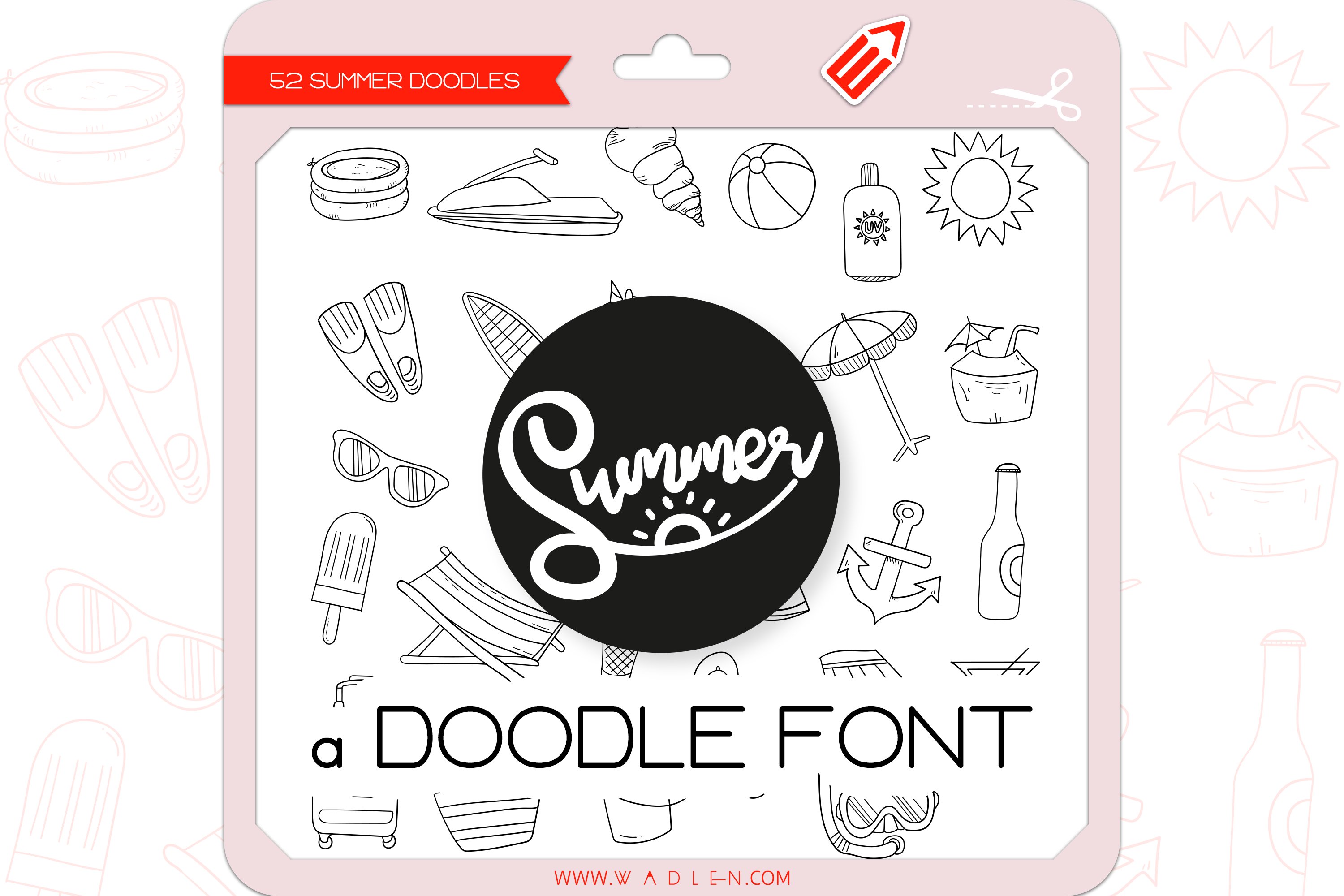 Summer Doodles - Dingbats Font cover image.