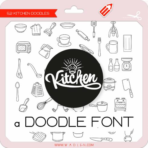 Kitchen Doodles - Dingbats Font cover image.