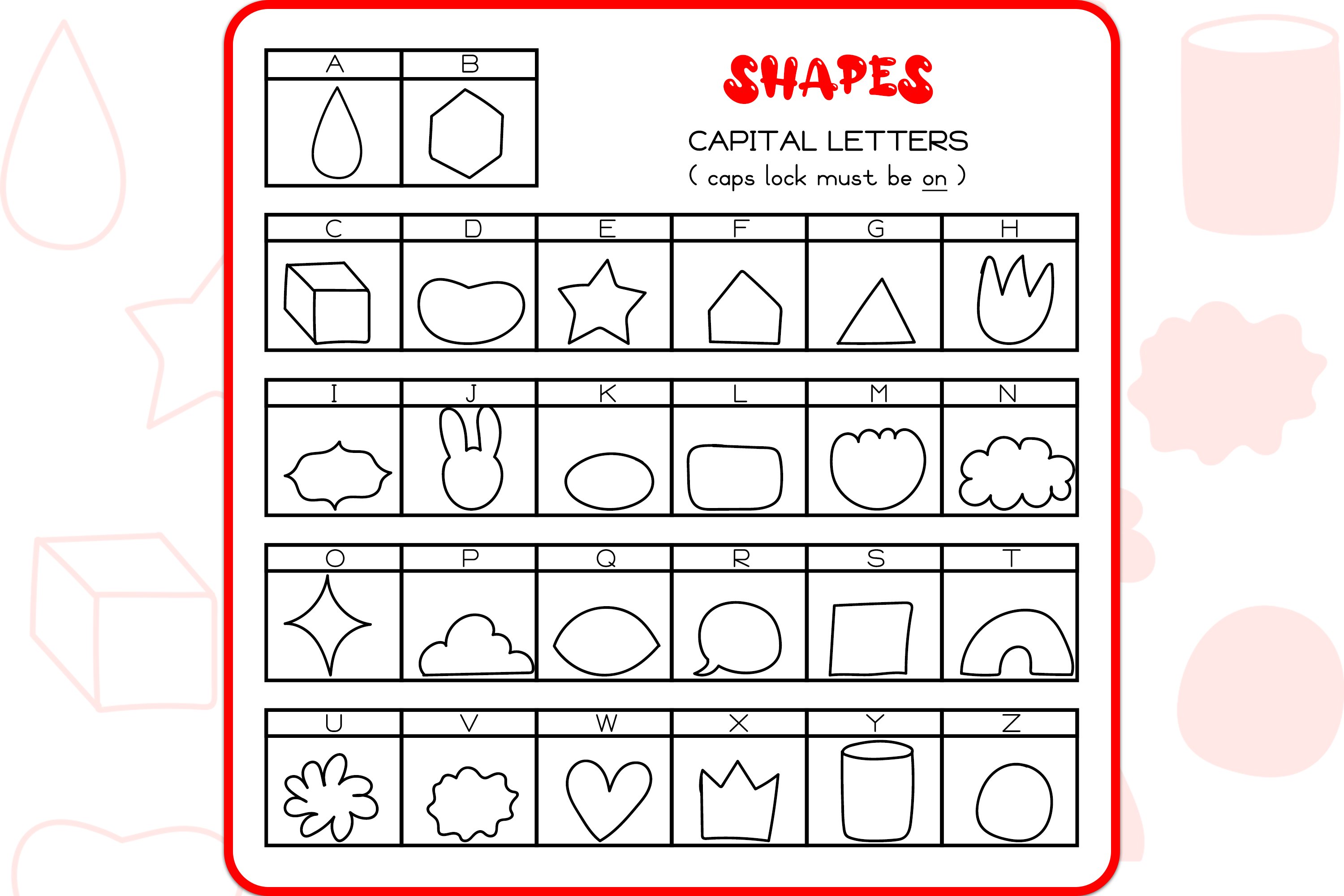 Shape Doodles - Dingbats Font preview image.