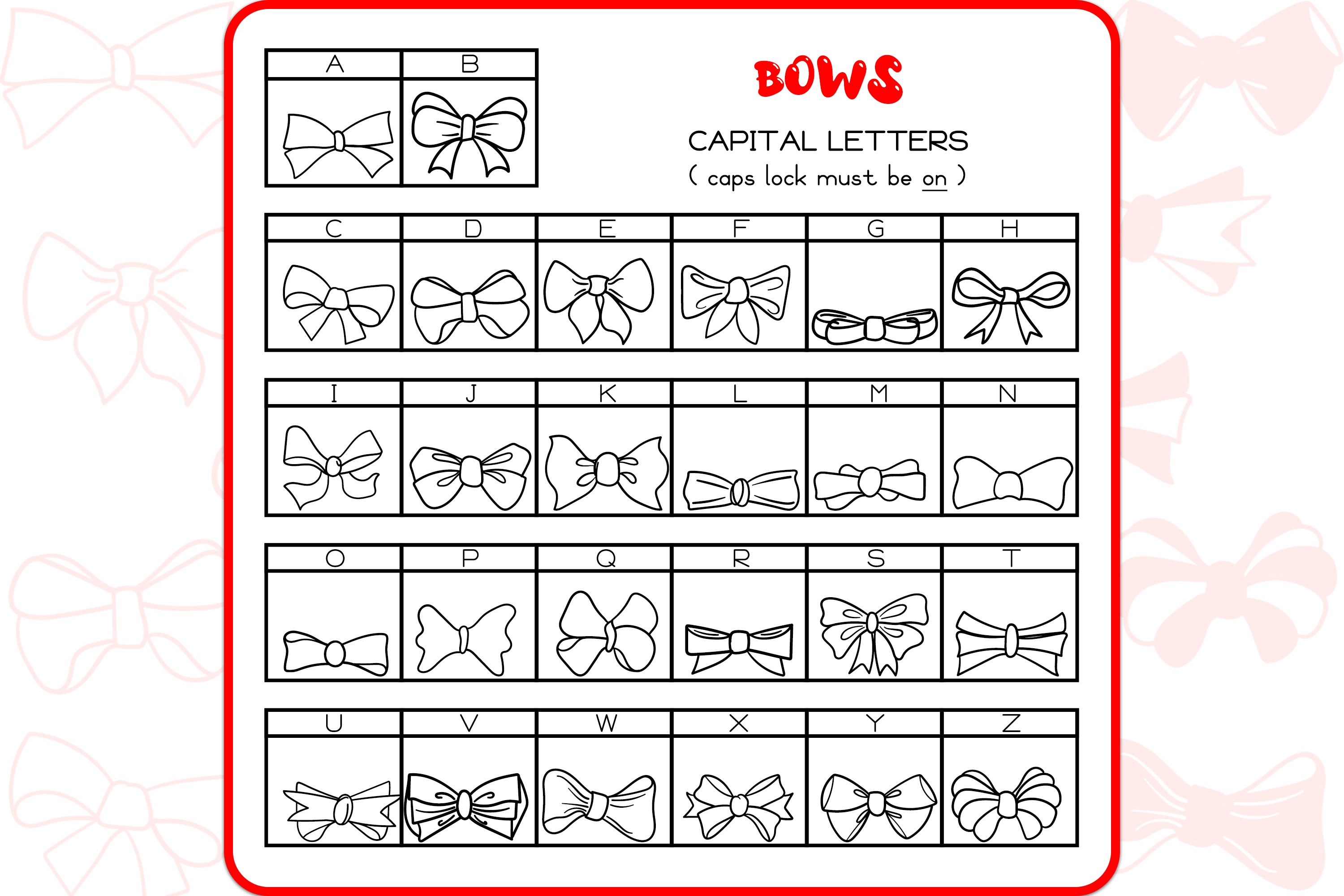 Bow Doodles - Dingbats Font preview image.