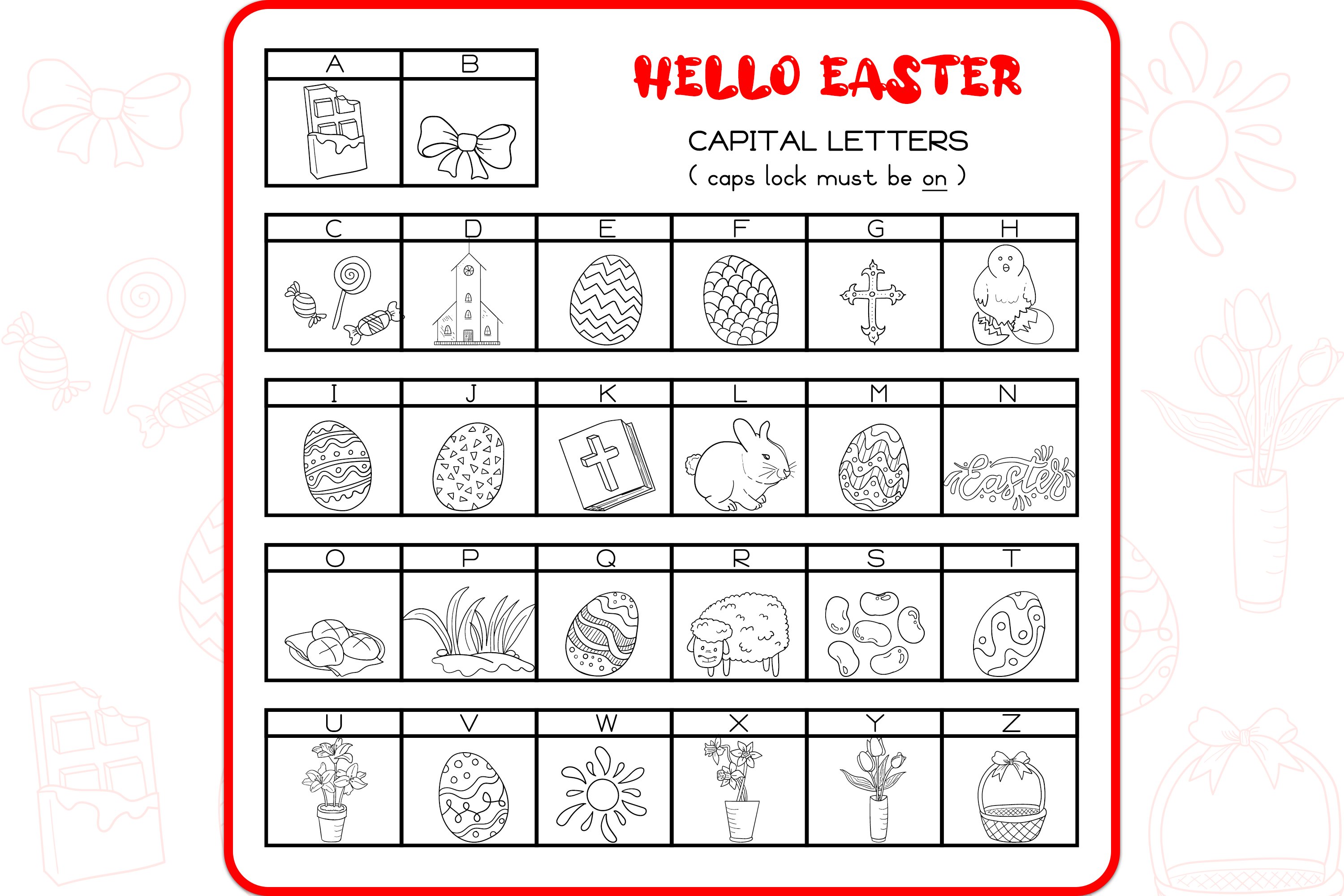 Easter Doodles - Dingbats Font preview image.