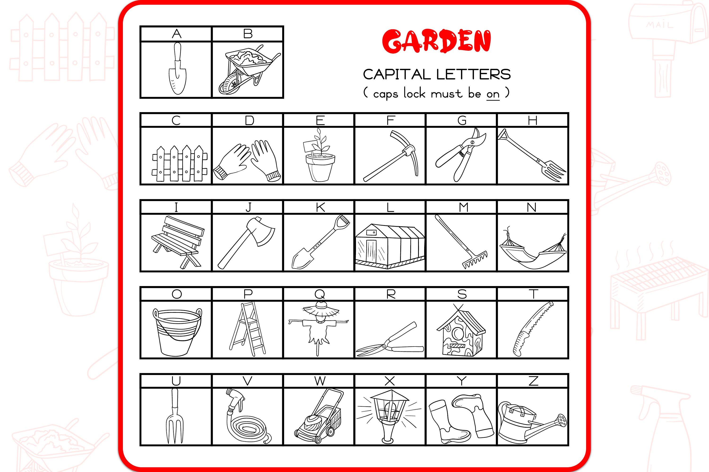 Garden Doodles - Dingbats Font preview image.