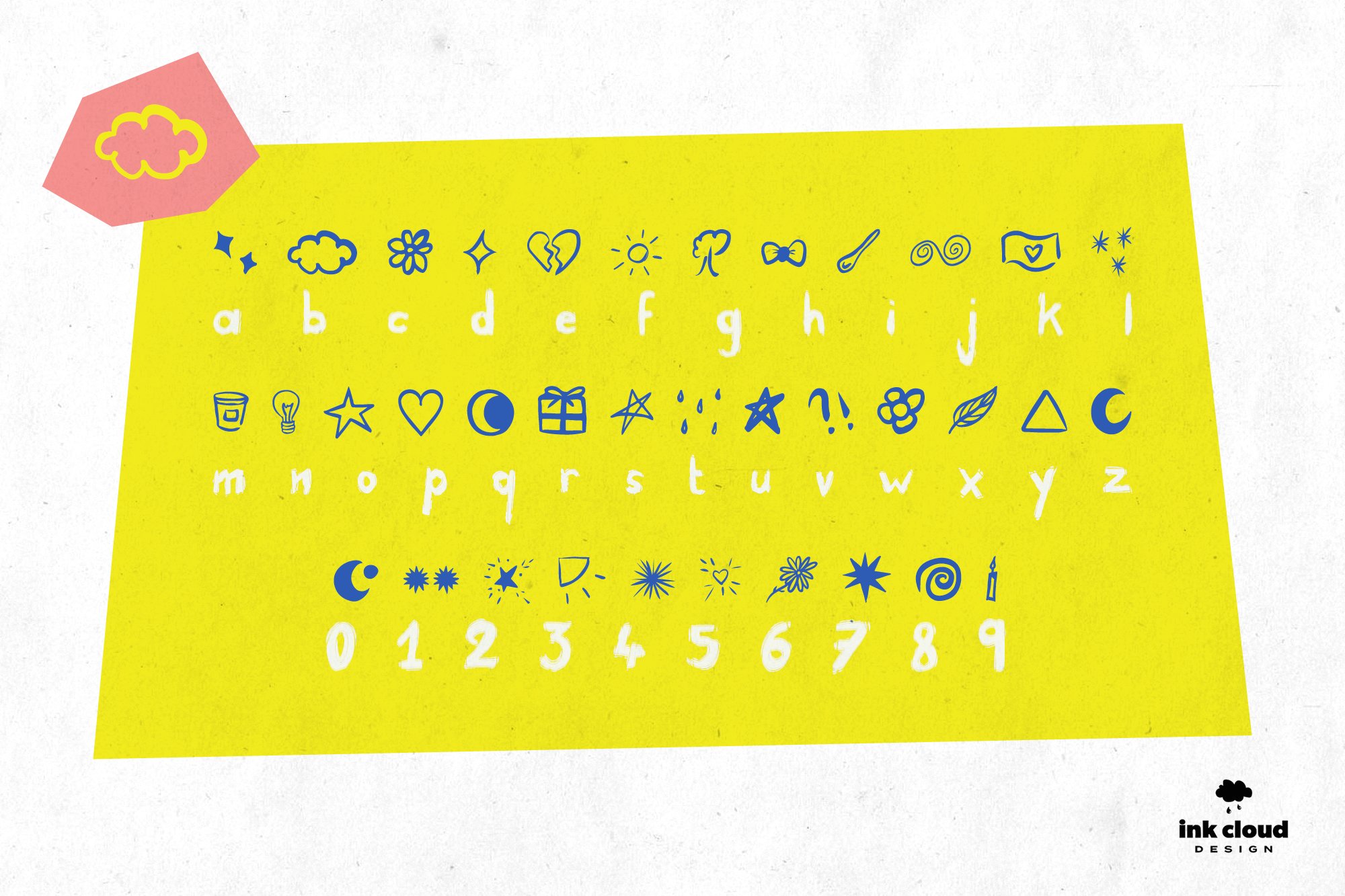 Dingbats Handwritten Symbol Typeface preview image.