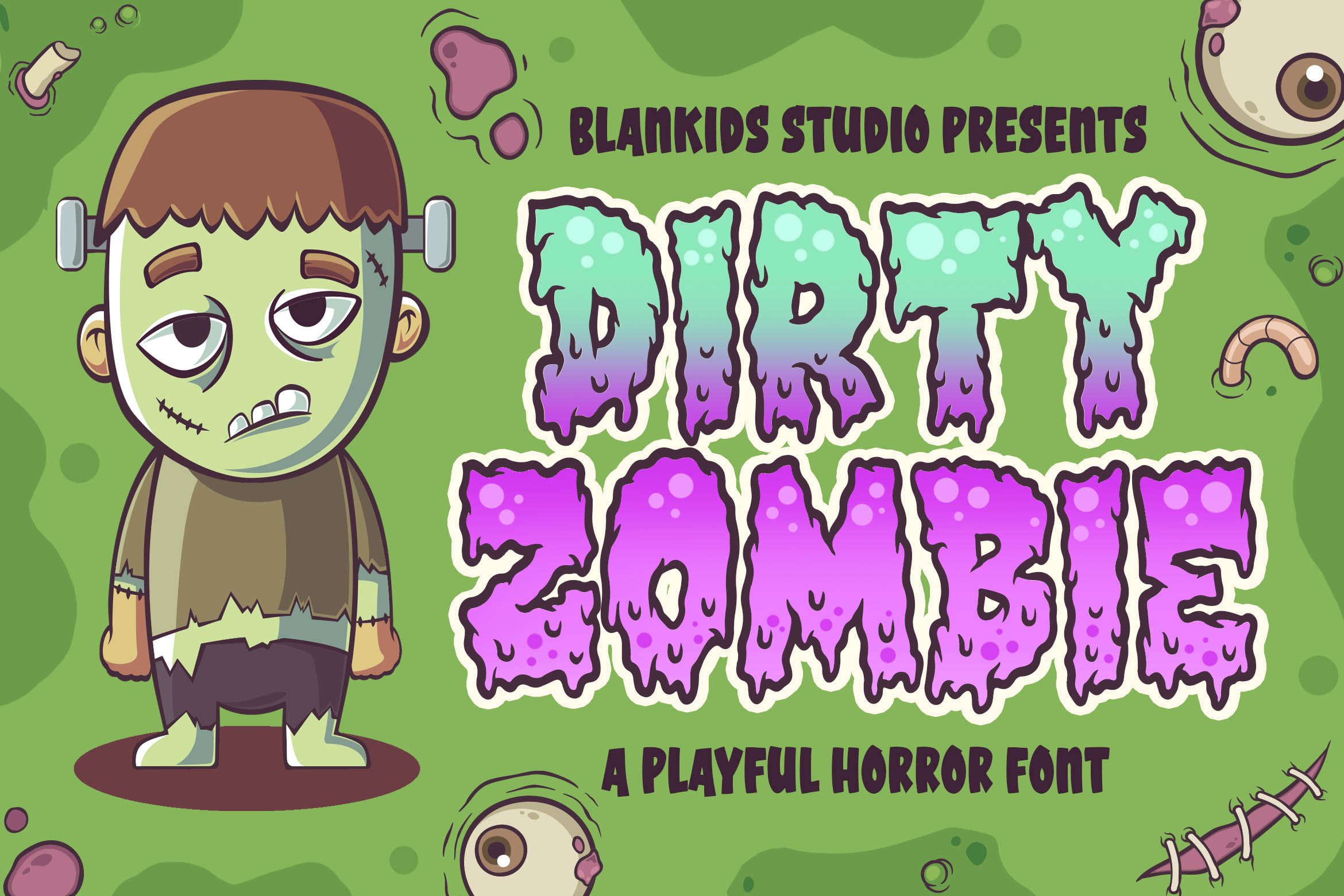 Dirty Zombie a Playful Horror Font cover image.