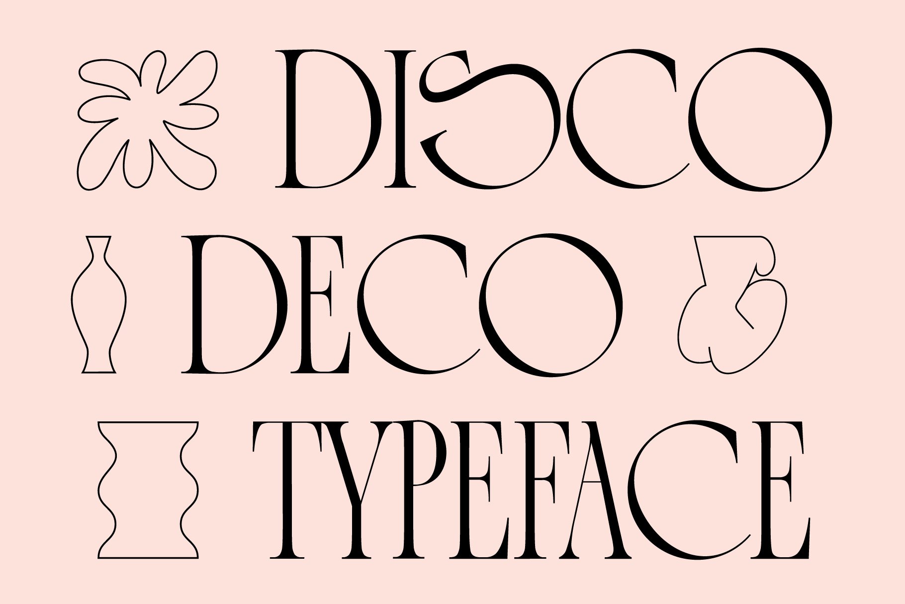 Disco Deco - Graphic Serif Typeface cover image.