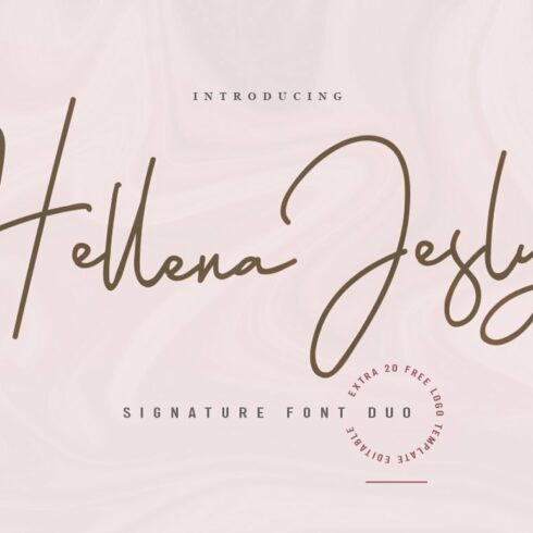 Hellena Jeslyn Font Duo (Free Logo) cover image.