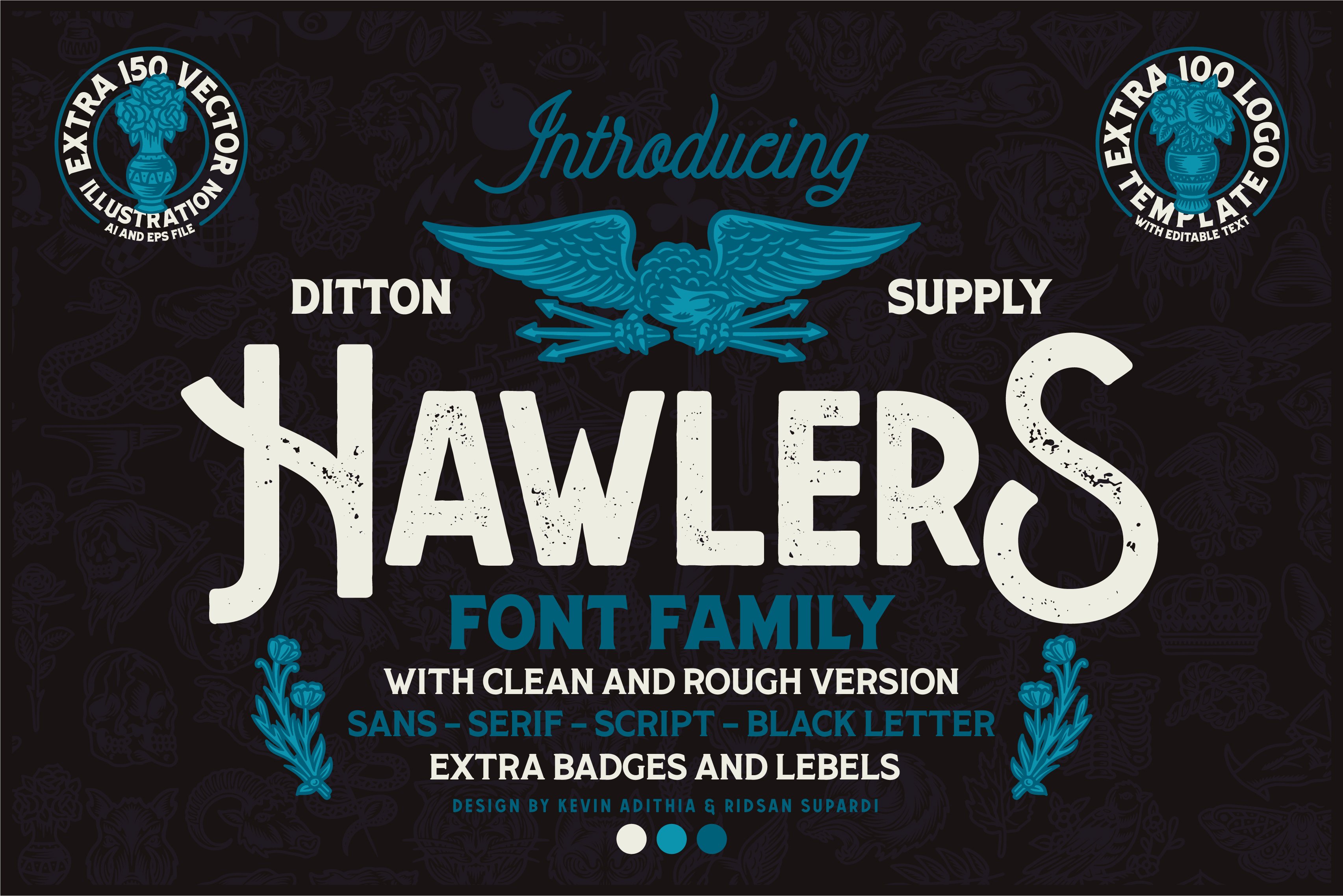 Hawlers Font Family + Extras cover image.