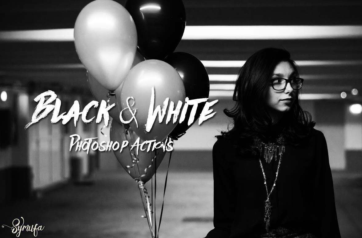 60 Black & White Photoshop Actionscover image.
