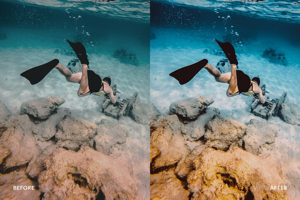 Lightroom PresetUnderwater Blue MasterBundles