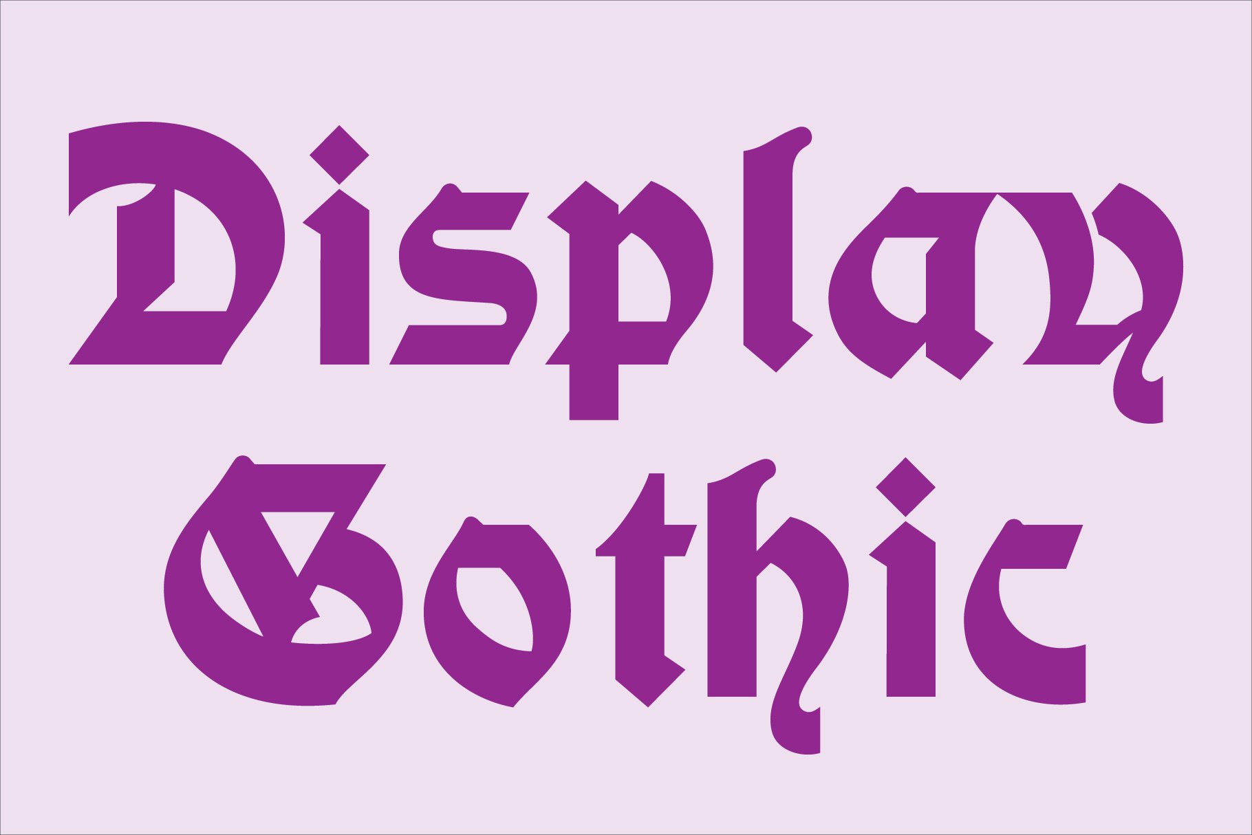 Display Gothic Font cover image.