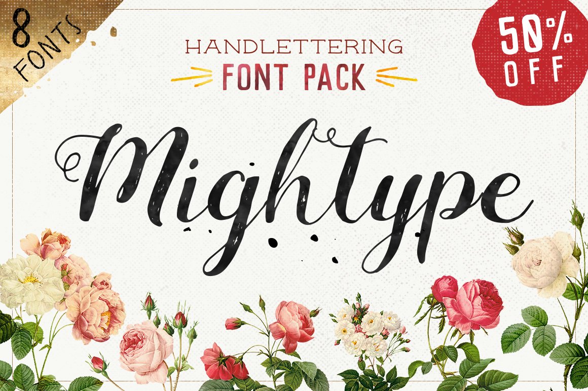 Mightype FontPack Handlettering cover image.
