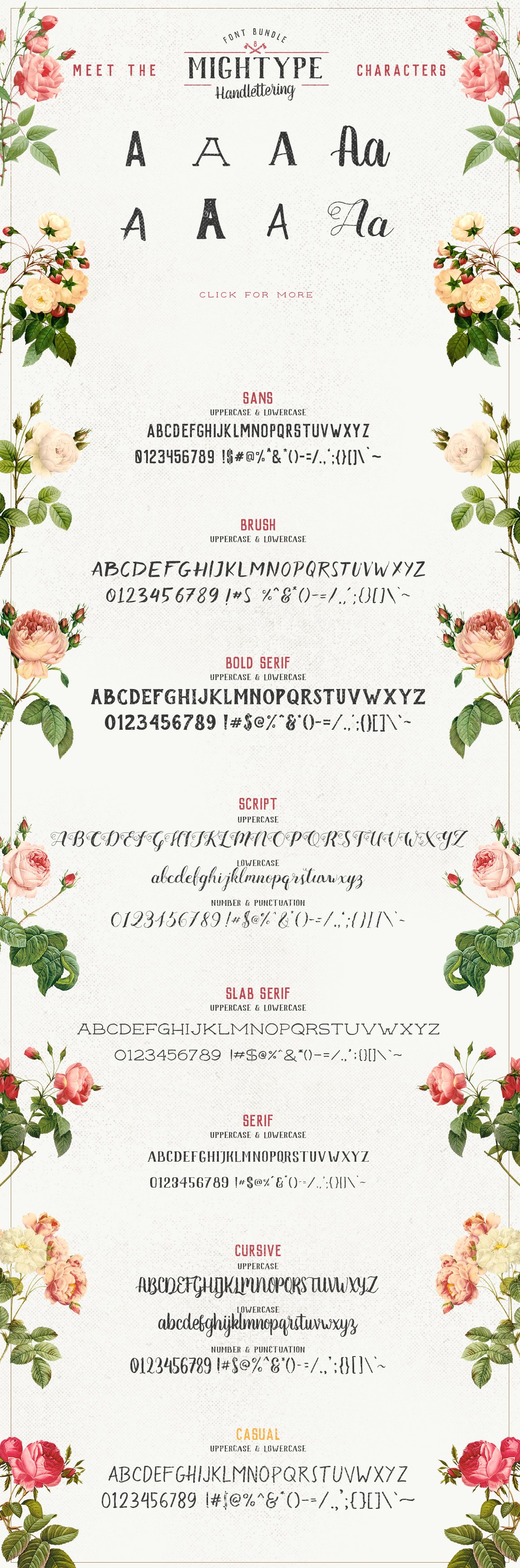 Mightype FontPack Handlettering preview image.