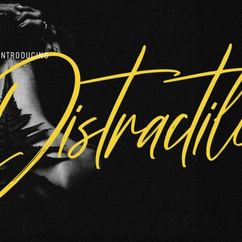 Distractiles Signature Font cover image.