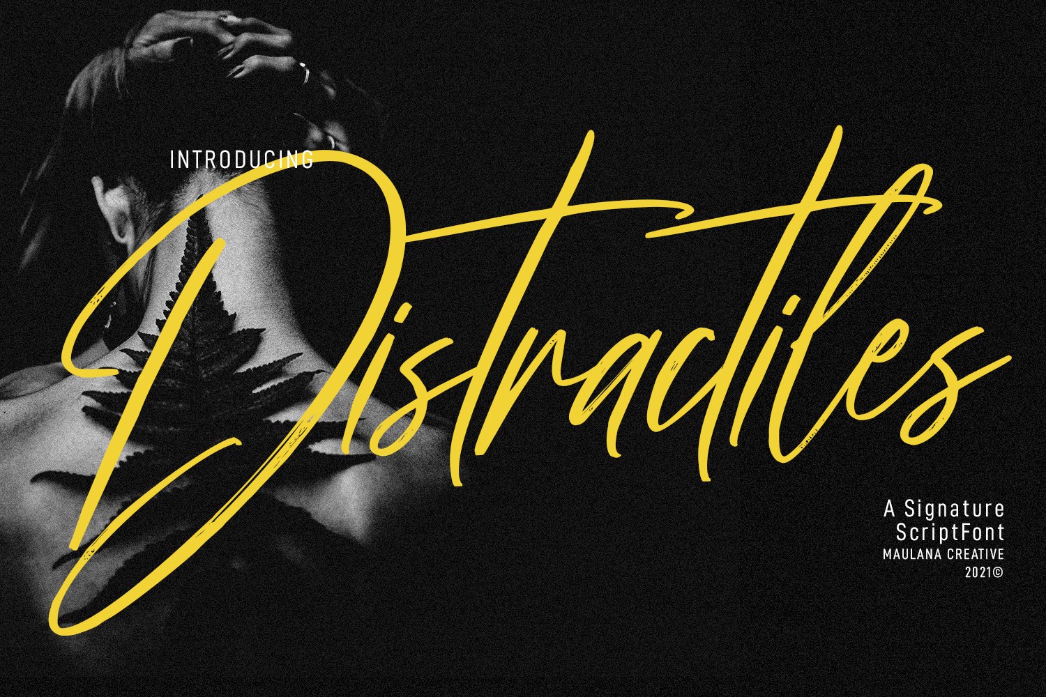 Distractiles Signature Font cover image.