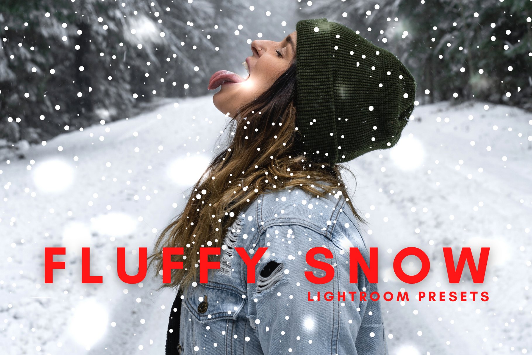 Fluffy Snow Lightroom Overlayscover image.