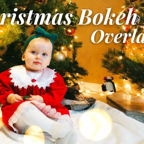 12 Christmas Bokeh Overlay, Holidaycover image.