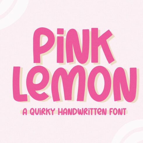 Pink Lemon | Quirky Handwritten Font cover image.